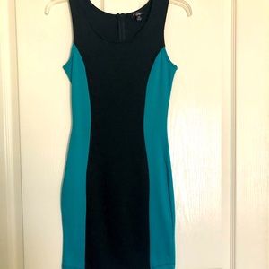 Teal and Black dress
